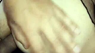 Slender Mature Wife in Stockings Enjoys Anal Fucking with Husband's Friends in Homemade Pov