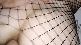 Amateur milf in stockings takes it up the ass, wow! 🍑