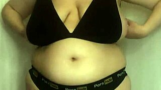 trying on bikini bras shows off my big tits and chubby bbw curves