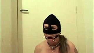 perhaps this french milf maid deserves her bondage punishment as a submissive slave outdoors