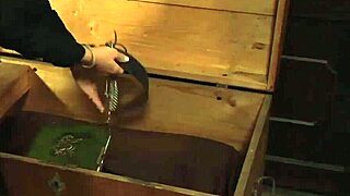 leather and lace panties bring amity to winner in european femdom whipping session