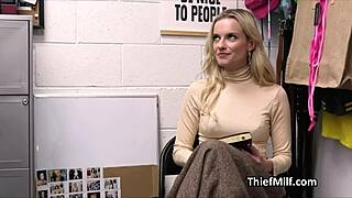 Pounding oil and dildo on stealing cougar at work