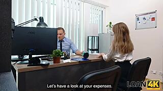 Naughty Babe Seduces Stranger In Office And Gets Spanked For Slutty Behavior During Interview