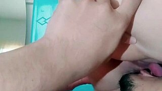 Asian chubby housewife gets bedroom blowjob and wet pussy licking in homemade cuckold sex