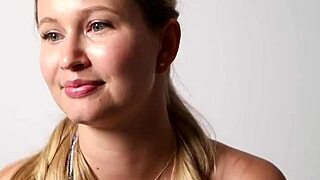 Stunning beauty slides fingers deep into tight ass for solo pleasure