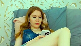 Oh man, check out sexy redhead wandy hill doing that seductive typing and teasing in lingerie