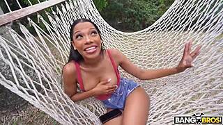 Slutty step daughter Eden West seduces step dad Jovan Jordan for choking doggystyle fuck in living room