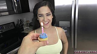 Big Tits Teen 18+ Experiences Anal Blowjob First Time Devirginized for My Birthday