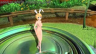 Kagamine Rin Popipo Project Diva Shows Big Ass And Tits Nude!