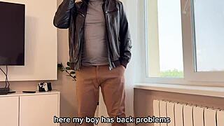 Massage for BUSTY MOM FRIEND turns into RUSSIAN amateur FUCK with talk, cowgirl riding, doggystyle, and cumshot on big tits in POV