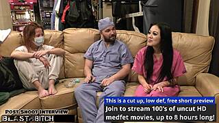 Blaire Celestes Shaved Pussy Gets Filled With Cum In Nurse Outfit