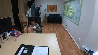 i'm choking on this deepthroat during nataly dewalt's intense casting session with gagging