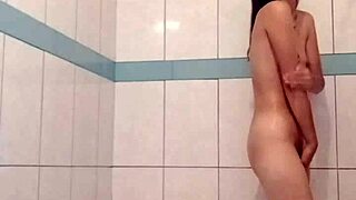 Boyfriend arrives tired from work so I give him milky wet bath and convince him to penetrate me again