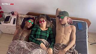 Menage with these two big-dicked guys eating me out without mercy?