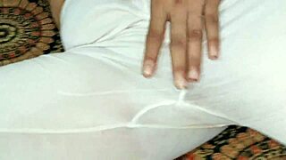 Oh man, my super sexy Indian Muslim college girlfriend gives me this amazing handjob, she's all curvy and moaning in Hindi audio while I film pov style.