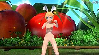 Kagamine Rin Popipo Project Diva Shows Big Ass And Tits Nude!