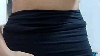 spy cam catches innocent curvy latina teen 18+ with perfect natural tits