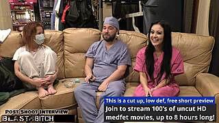 Blaire Celestes Shaved Pussy Gets Filled With Cum In Nurse Outfit