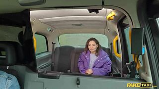 this fake taxi milf offered her shaven pussy to cover the ride fare