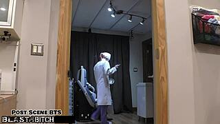 Blaire Celestes Shaved Pussy Gets Filled With Cum In Nurse Outfit