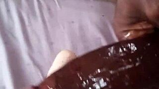 After watching porn with my girlfriend and she left immediately she received an urgent call leaving me alone with my sex doll