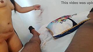 horny amateur colombian couple struggles with first time sex as she rides pov style like a slut