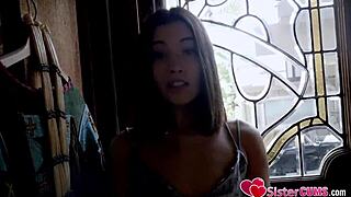 bratty young 18+ stepsis punished for getting home too late aria lee