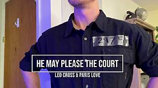 Paris Love as judge breeds with white inmate in hardcore interracial creampie session 😍