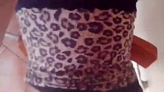 Amateur wife likes cleaning in panties then bent over big ass gets fucked doggystyle with cumshot