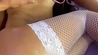 i caught that naughty bunny slut and showed her my big carrot - full on red