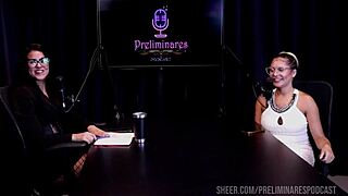 Best Moments from Barbara Sol in Preliminares Podcast with Bia Hot - Part 4! Big Ass Latina in Outdoor Handjob and Orgasm on Sheer Red!