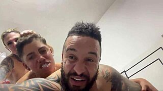 they moaned through deep anal and pussy pounding until cumming together