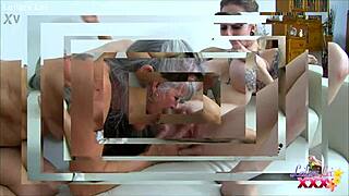 Watch this hot job interview turn into wild lesbian action with milf kissing and pussy licking!