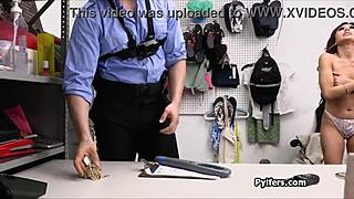 Jewelry stealing big tit Latina gets punished with hardcore sex in back office by huge cock 😈💦