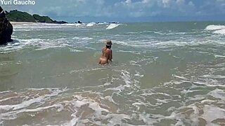 African Wife Yuri Gaúcho And Husband Paradise Go Nudist On Beach For Anal Creampie Action