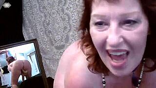 Look at my voluptuous body, now watch me ride this big white dildo after stripping