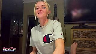 why does skinny blonde cutie sassy suck cock before pussy pounding?