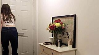 Naughty college student in lingerie gets spanked by mature milf in rough roleplay session