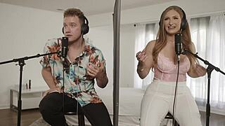 Strawberry blonde babe Skylar Snow gets passionately kissed by Van Wylde