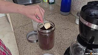 Bold Stepsister Gets Fucked Hard In Kitchen While Stepfather Catches The Intense Cumshot Action