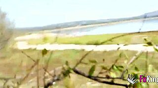 Briseida Myers, let's get horny in the swamp for nudist outdoor quickie fuck, says the European brunette.