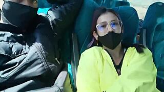 uh, givin' blowjob then fuckin' doggystyle with creampie on public bus, blakeproductions style...