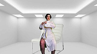 Granny in Princess Leia costume gets missionary creampie from Darth Vader in taboo cosplay orgasm