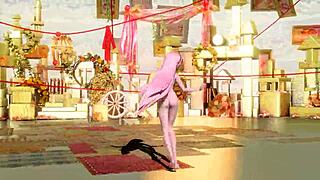 Why does Megurine Luka show off big ass and tits in full nude mod during Project Diva performance?