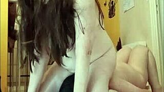 French Mistress Dominates Bound Slave Outdoors