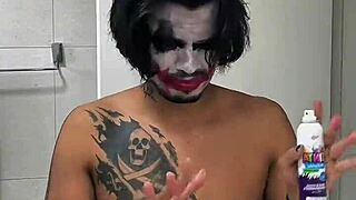 mano, coringa no cosplay bat-punheta, huge solo masturbation handjob kkkkk 😈😂