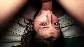 Skinny funky town offers herself for rough doggystyle fucking with cum in mouth finish