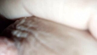 Brunette with natural tits expresses milk from her nipples using a balloon technique