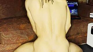 lvory white narrates her solo adventure pounding her hole with a huge dildo