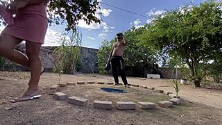 i went to bring water to the farm caretaker and ended up getting some intense action instead